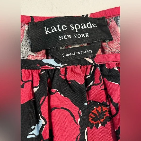 Kate Spade Poppy Toss Square-neck Midi Dress size S - Picture 6 of 11